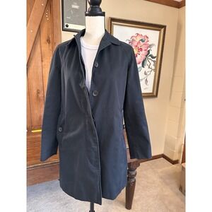 Vintage Banana Republic Women Classic Trench Coat - Size S - Black